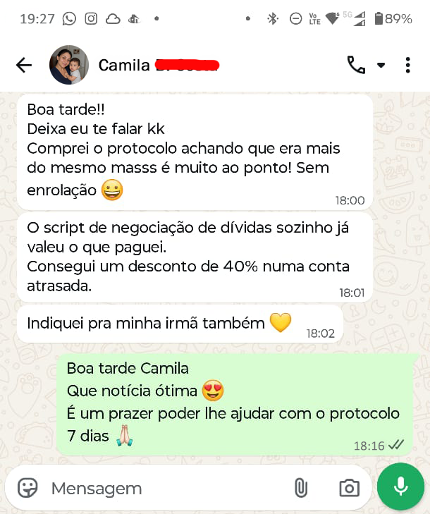 Depoimento Camila
